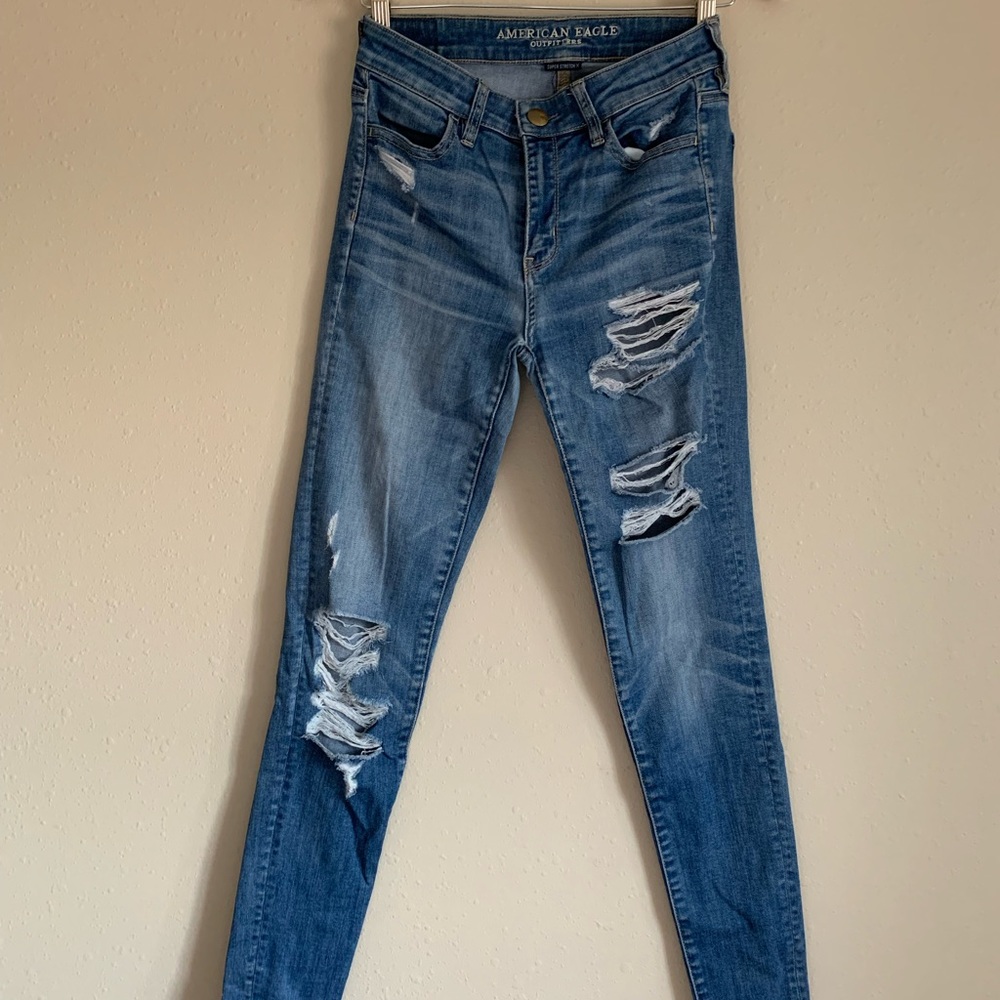 AE ripped skinny jeans